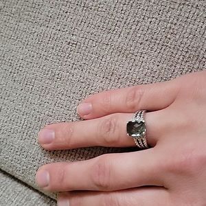 David Yurman Prasiolite & Diamond Wheaton Ring